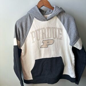 Purdue Women’s Gray and White Hoodie